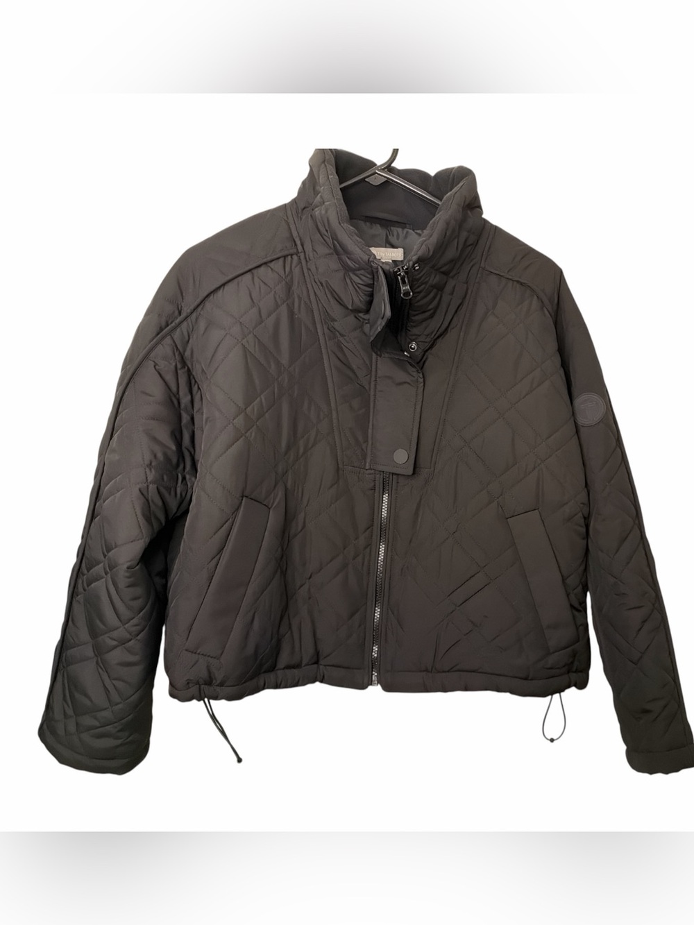 T by Talbots Quilted Black Women's Puffer Jacket Cropped NWT
